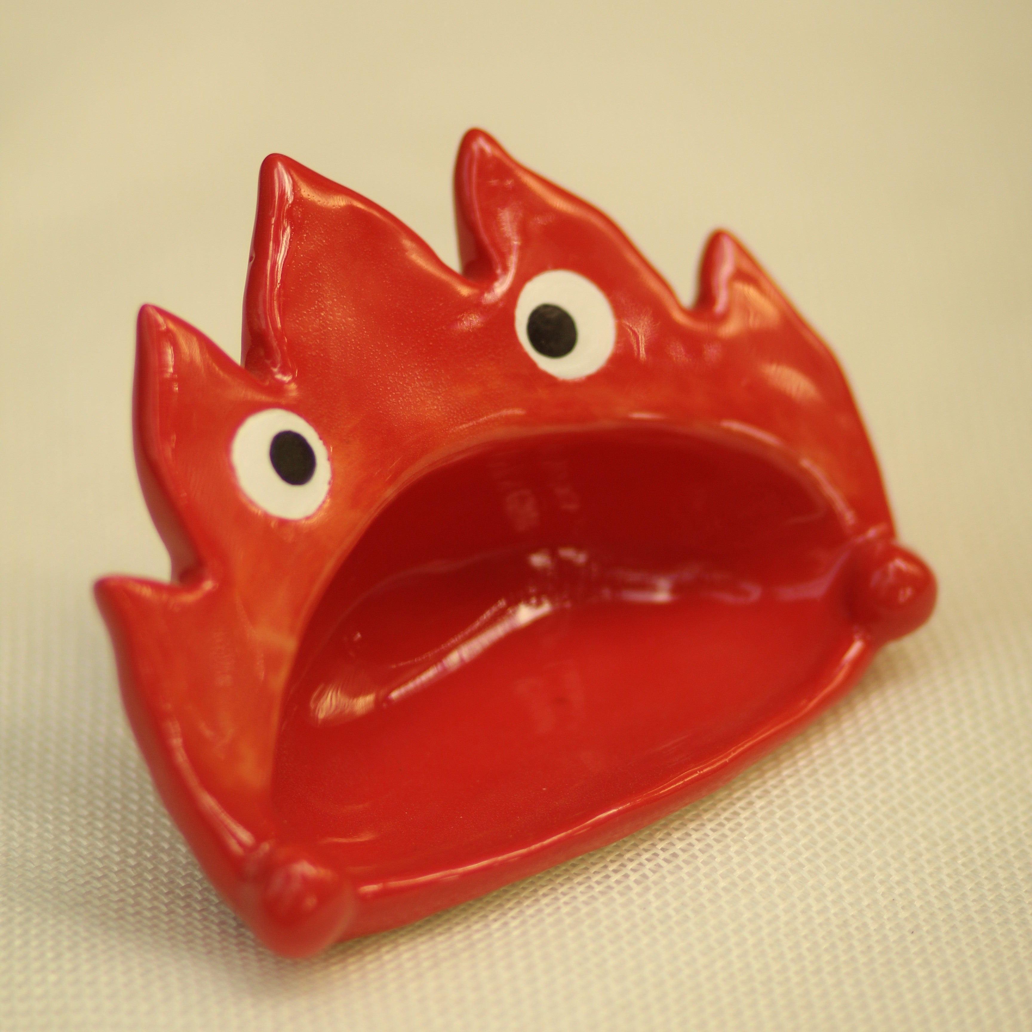 [Pre-order] Fire Demon Handmade Ceramic Spoon Rest, Handbuilt Pottery, Cute Gift For Anime Fan, Unique Birthday Gift, Adorable Valentine Gift | Totto Pottery