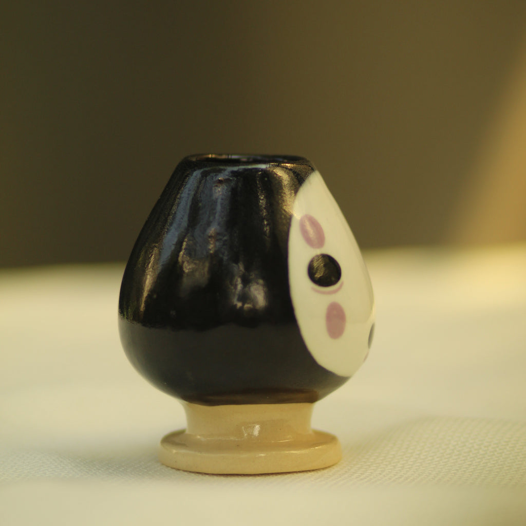 [Pre-order] Faceless Handmade Ceramic Chasen Holder, Handbuilt Pottery, Cute Gift For Anime Fan, Unique Birthday Gift, Adorable Valentine Gift | Totto Pottery
